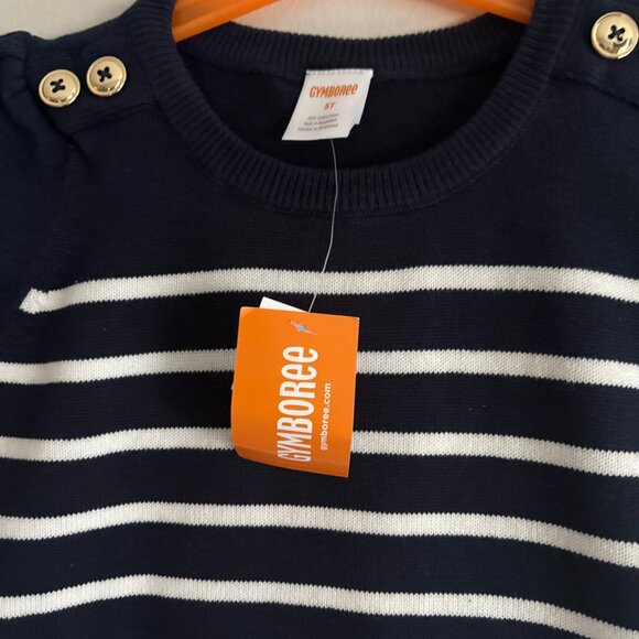 Gymboree Girls' Striped Sweater Dress - Size 5T - Navy Blue & White (NWT) - Picture 7 of 7